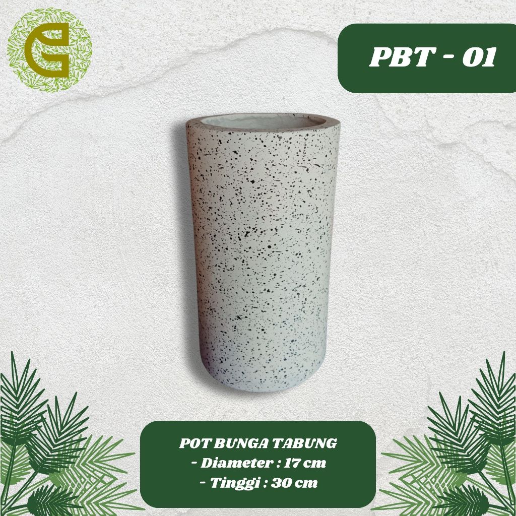 Pot Tabung | Pot Bunga | Pot Bonsai | Pot Semen | Diameter 17 Cm x Tinggi 30 Cm