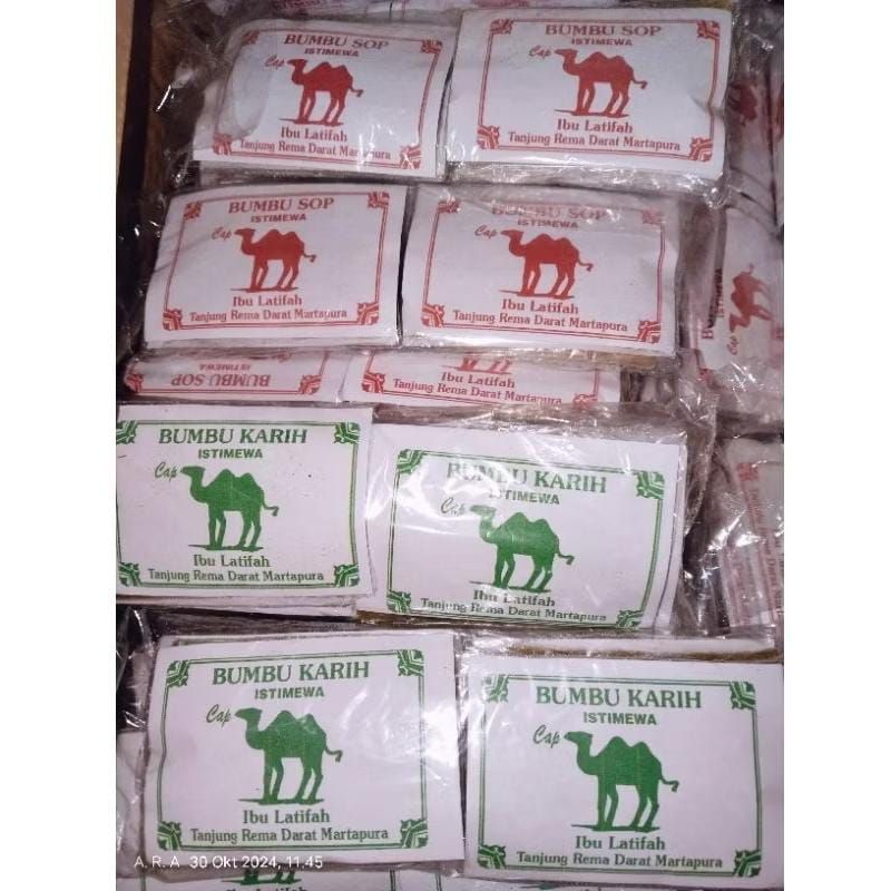 

Bumbu Sop dan Bumbu karih bubuk bungkusan kecil -+6gram/rentengan (isi 10bks 1pak nya)