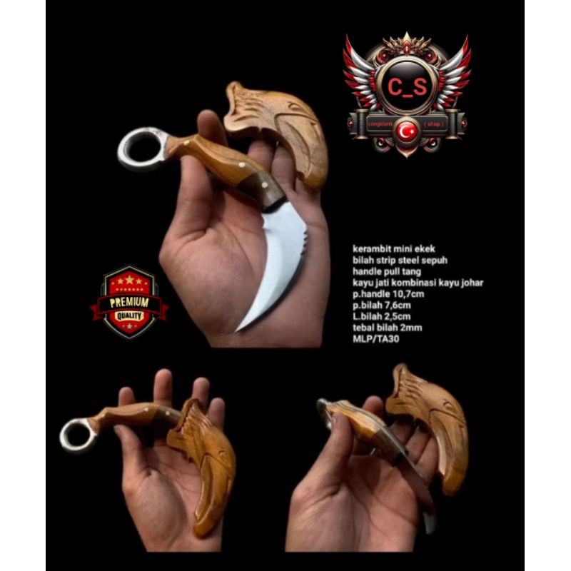 kerambit kuku elang#kerambit jati ukir