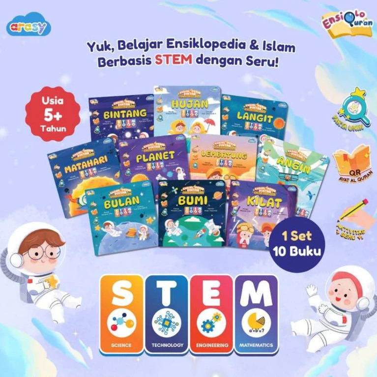 1 Paket 10 Buku, Ensiklopedia Pintar Anak Muslim, Buku Ensiklopedia Anak, Buku MARAH, Buku Akhlak An