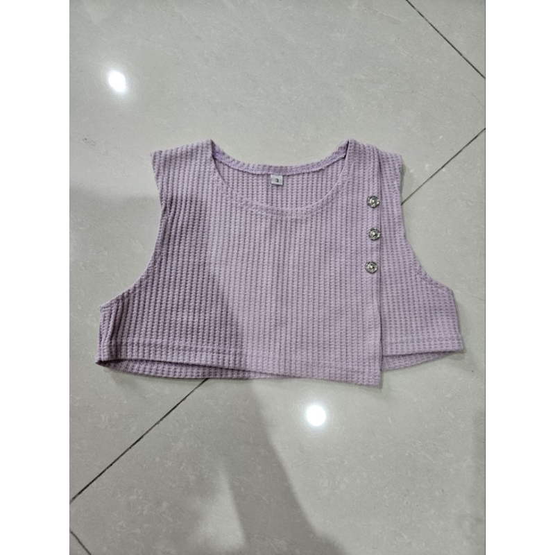 PRELOVED SECOND BAJU ATASAN ROMPI BAJU LUARAN UNGU ANAK BAYI PEREMPUAN PURPLE VEST OUTER TOP BABY KI