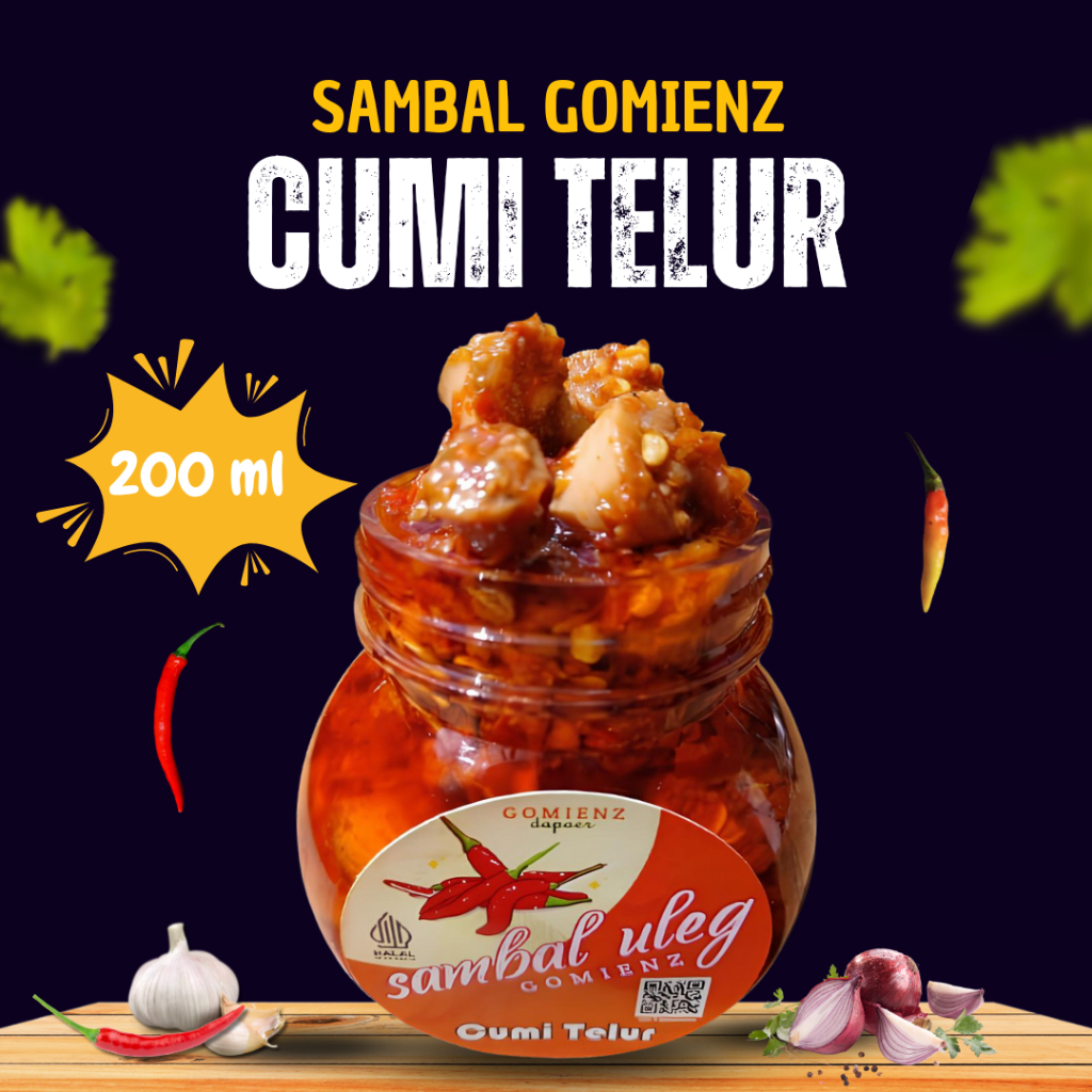 

Sambal Uleg Gomienz | Cumi Telur 200ml/225gr