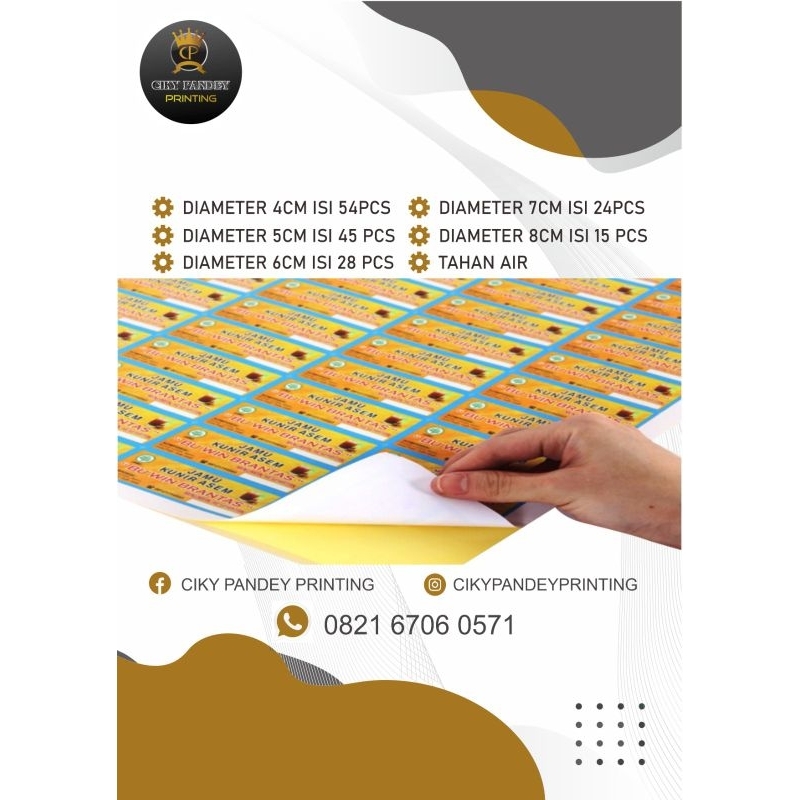 

Stiker label kromo / label makanan / label kemasan / stiker label