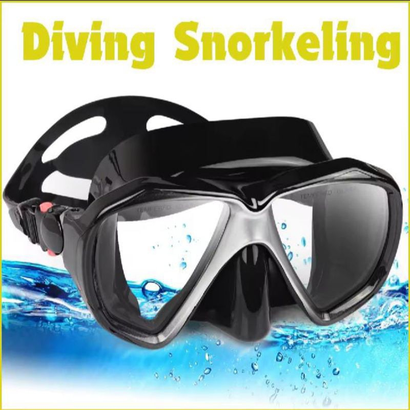 TaffSPORT Kacamata Selam Tembak ikan diving Pria Dewasa Anti masuk Air Kabut Snorkeling - M22