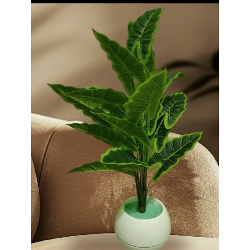 bunga hias keladi,bunga sudut ruangan,bunga hiasan meja,bunga artificial