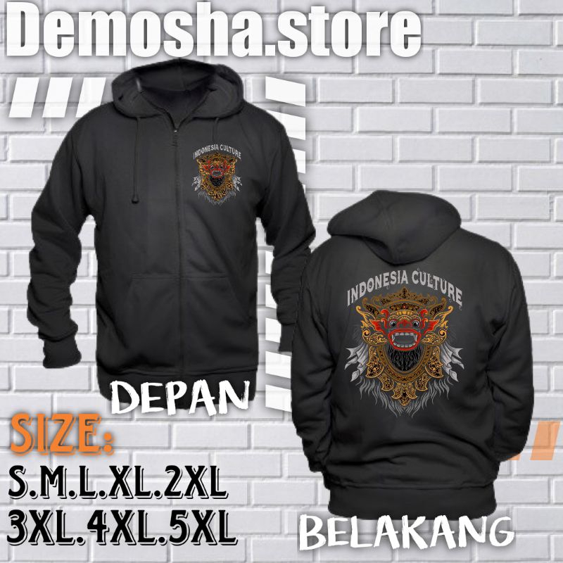 Jacket ZIPHOODIE Indonesia Culture Barong|KEREN KEKINIAN