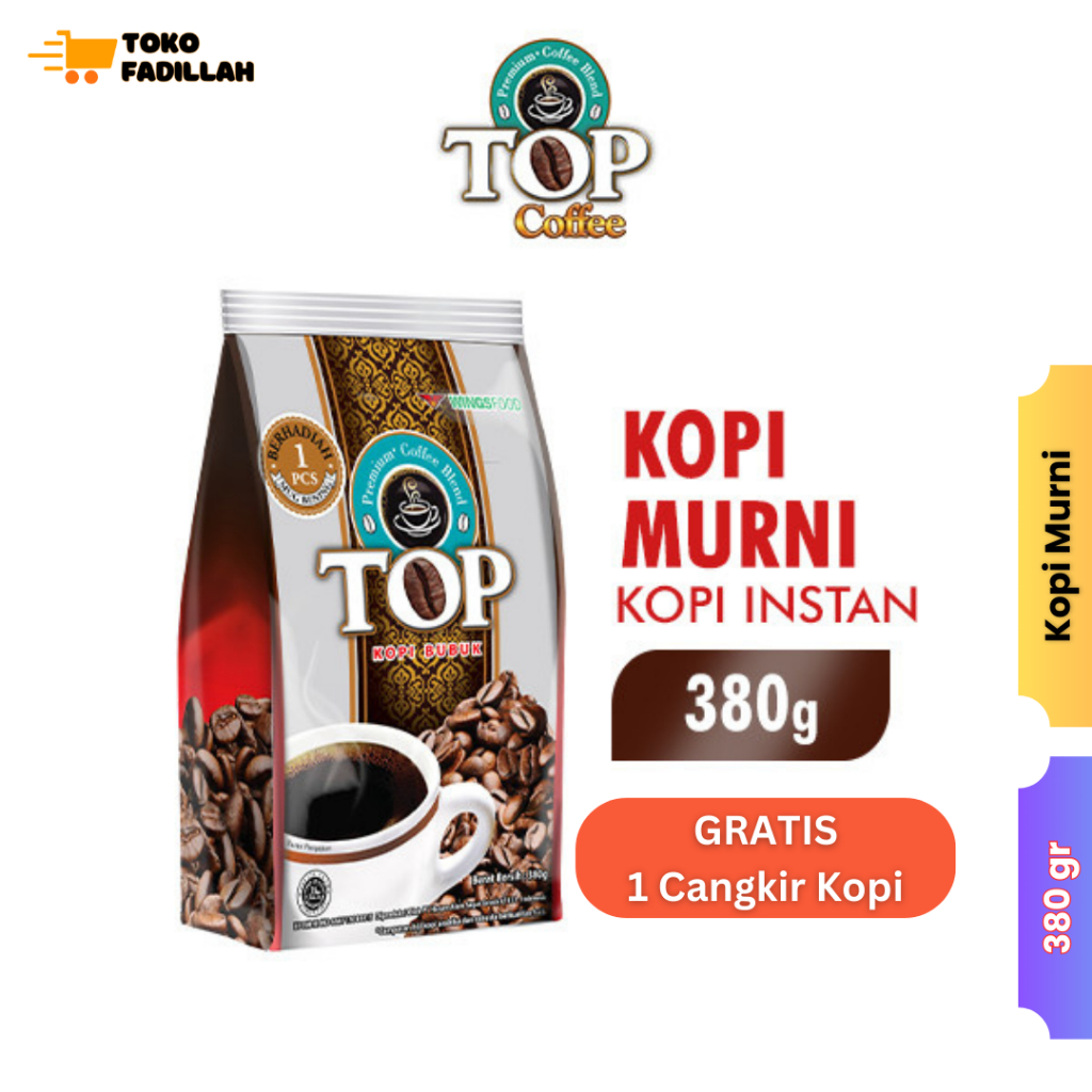 

Top Coffee Kopi Murni 380 gr + Gratis 1 Cangkir Top Kopi