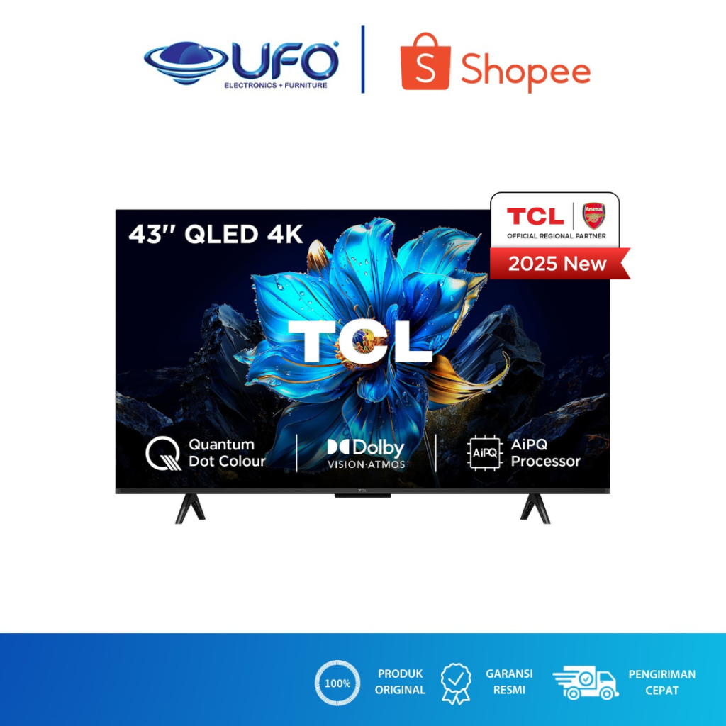 TCL 43 INCH QLED SMART TV 4K HDR 43P7K