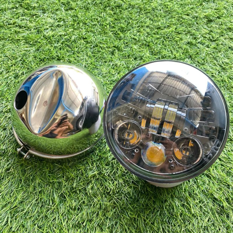 lampu daymaker set batok l2g mentah daymaker 16led 5,75inc set l2g mentahist crom