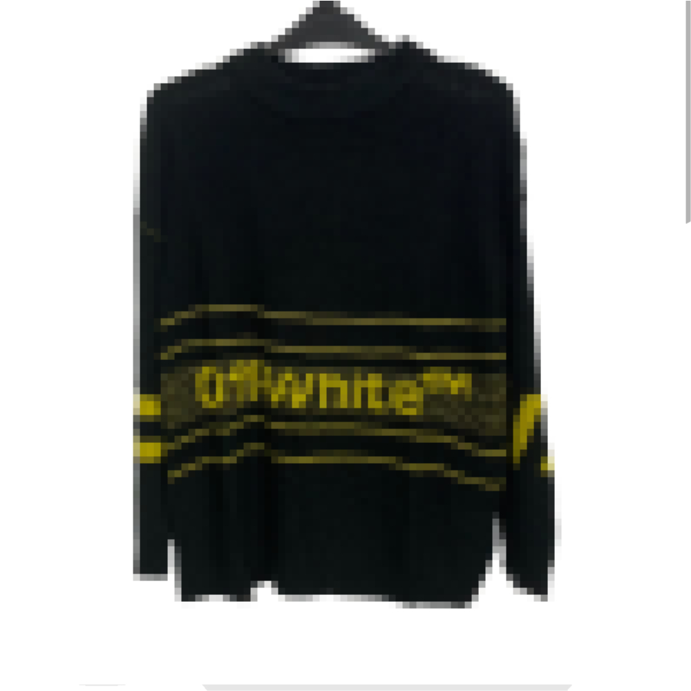 [0FW] Knit Sweater Distressed Logo Intarsia