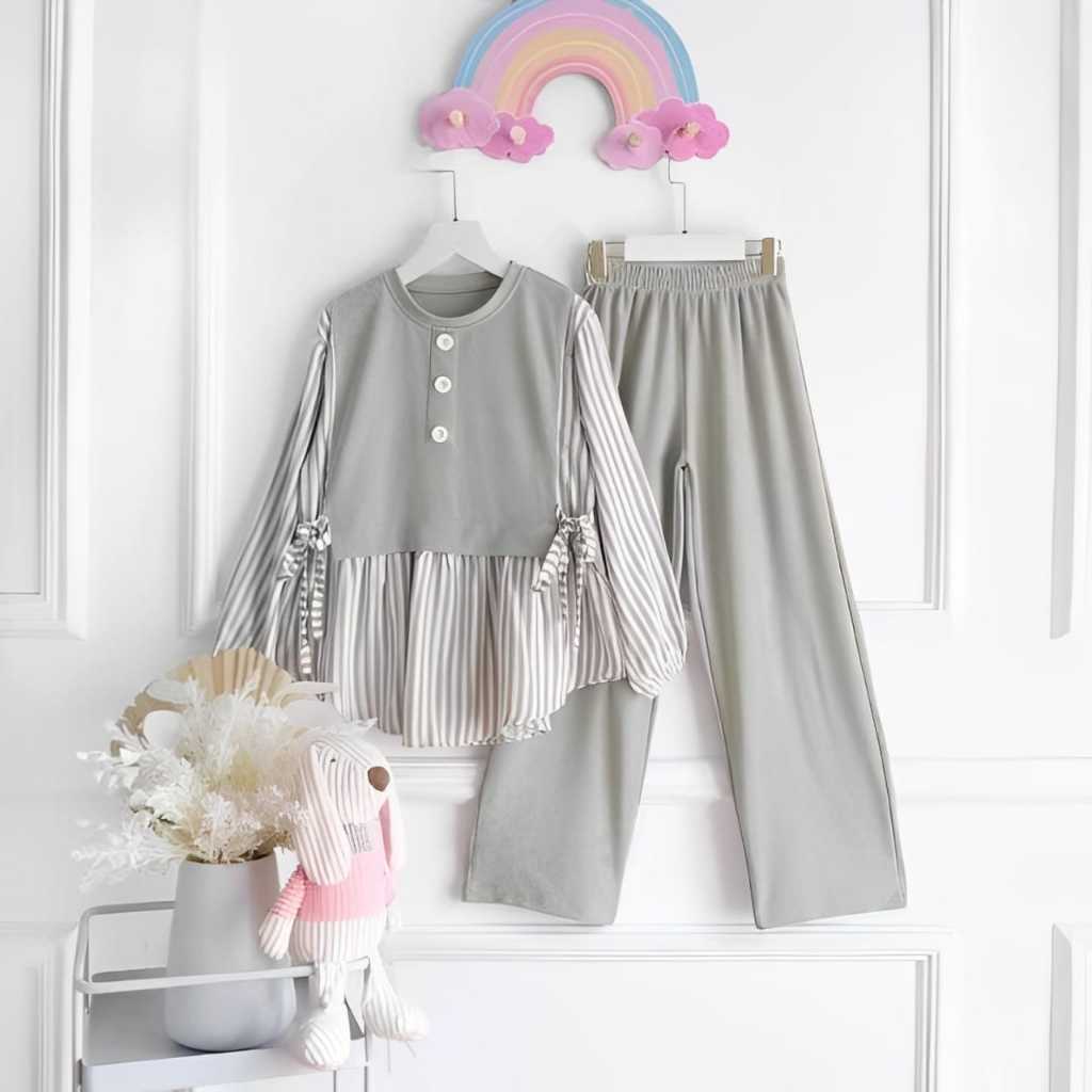 Usia 7-16Tahun Setelan Anak Perempuan Terbaru Omeset Bocil Stelam Snak Usia 2 3 4 5 Tahun Wanset Bah