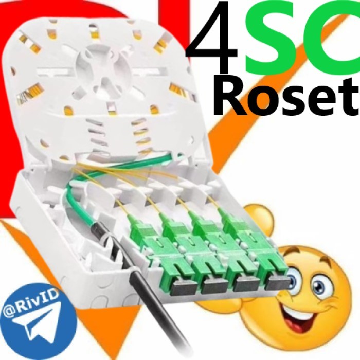 Roset 4 Core Kosongan FTTH 4core OTB 4C Optical Termination Box FO