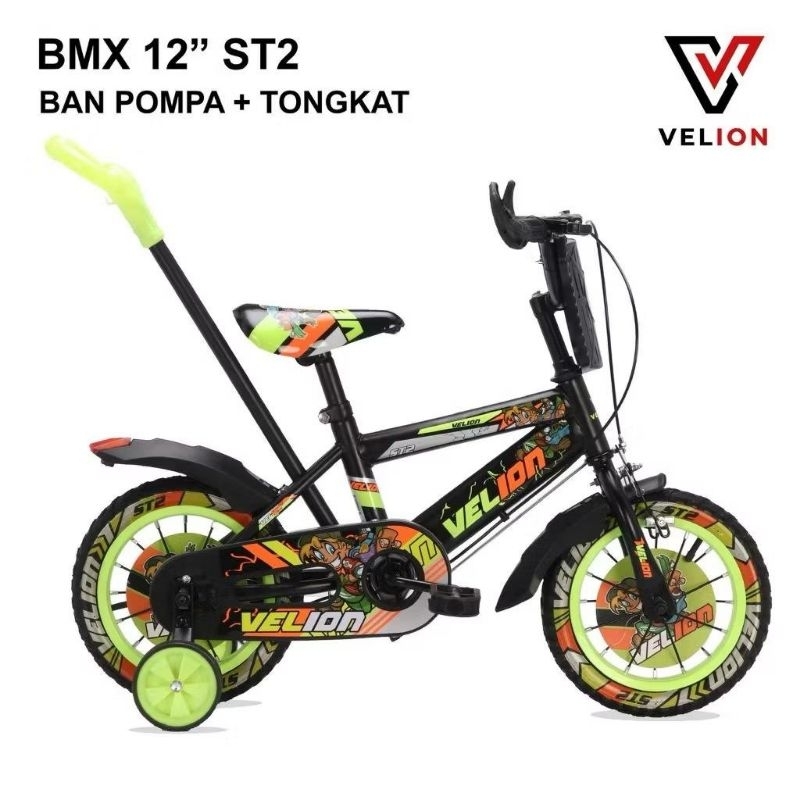 SEPEDA ANAK BMX LAKI LAKI BMX MURAH 12 INCH BARU VELION VELION ST2 LENGKAP 3-5 TAHUN