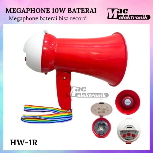 TOA Megaphone MINI LIPAT HW-1R/ MEGAPHONE Baterai HW-1R / HAND MEGAPHONE