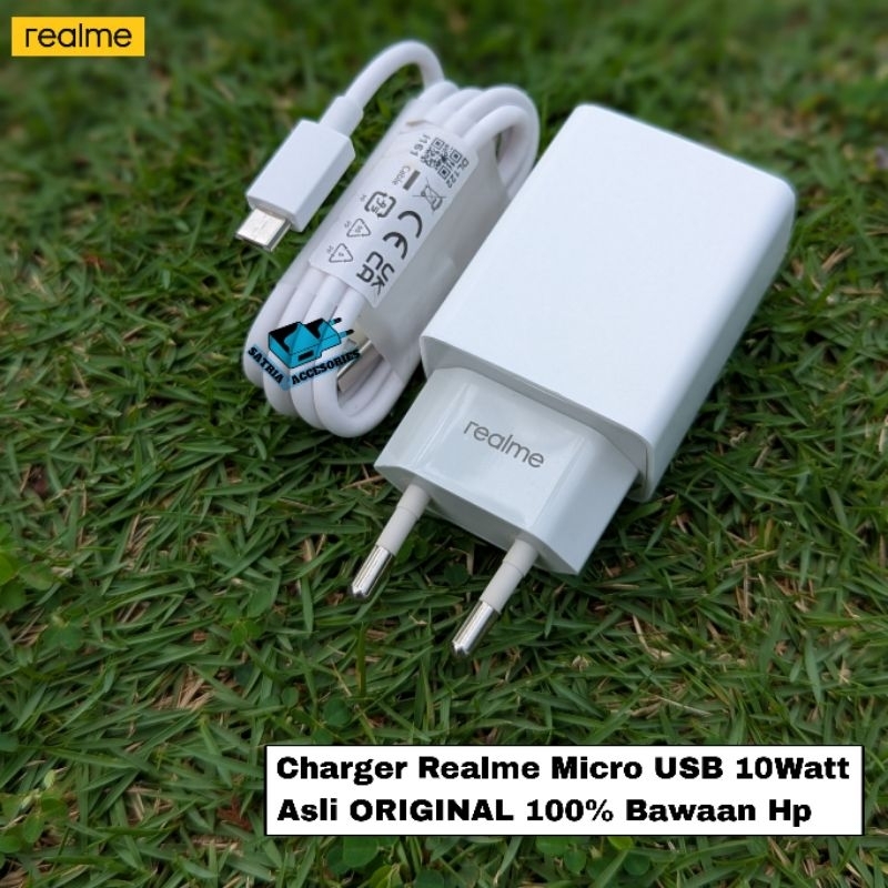 Charger Realme Micro USB 10Watt Asli ORIGINAL 100% Bawaan Hp