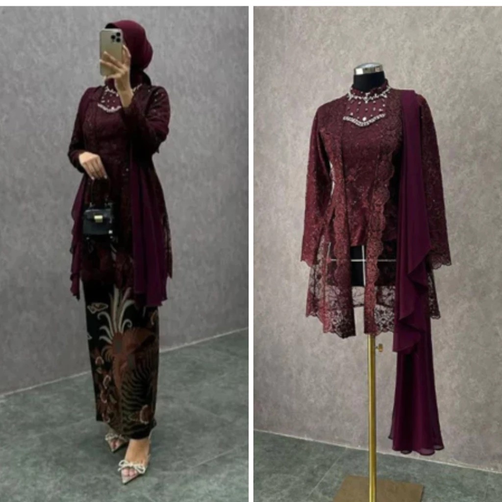 READY JUMBO XXL | SET KEBAYA COUPLE KINARA ARMY KANAYA SET COUPLE KEBAYA WANITA PRIA BAJU SARIMBIT K