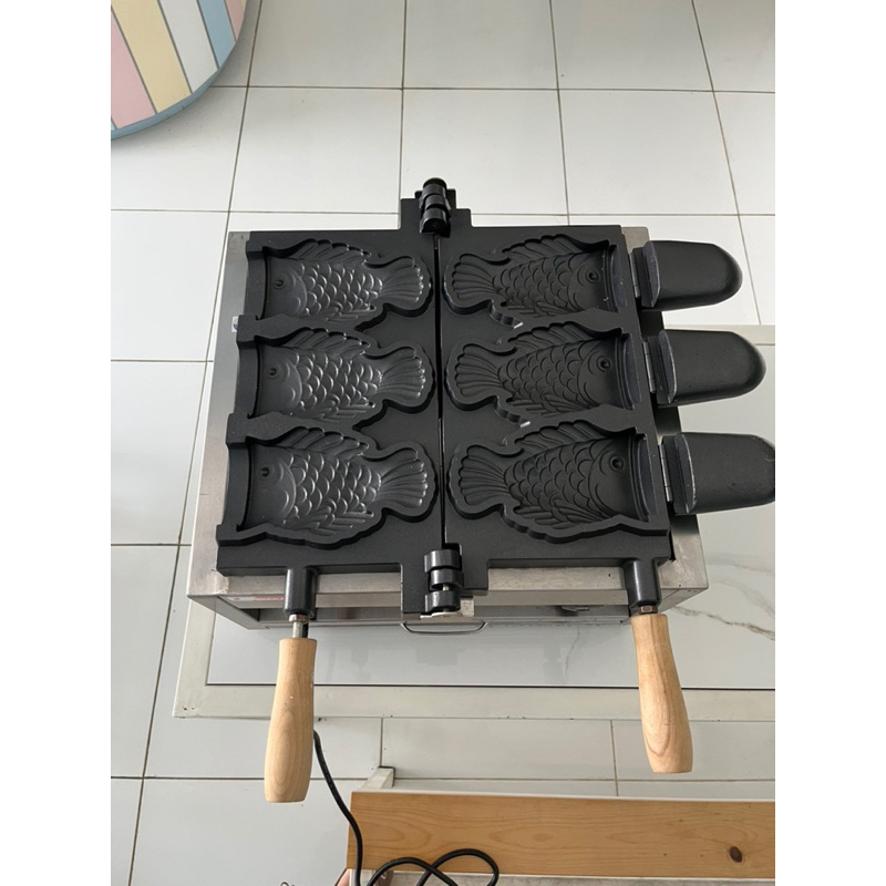 Taiyaki waffle mesin pembuat fish waffle ice cream fomac second