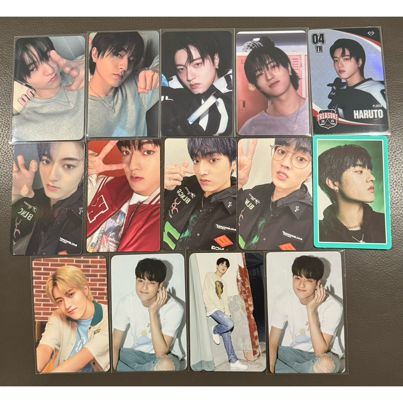 photocard pc treasure haruto - season greeting sg25 tc tembak tonjok set F trading card, maung, the 