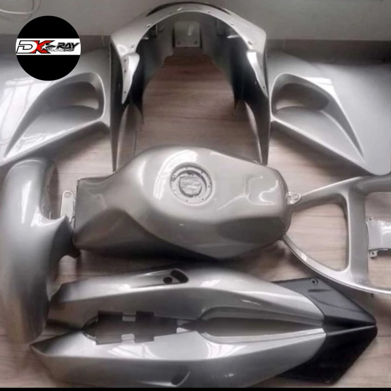 body full set ninja rr zx cbu silver original kawasaki ninja