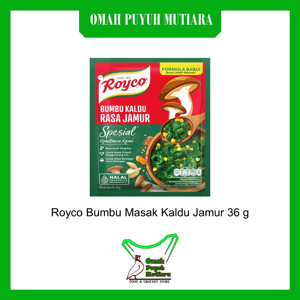 

Royco Bumbu Masak Kaldu Jamur 36 g