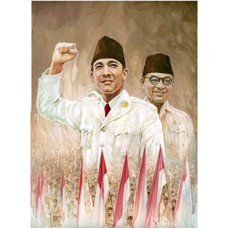 Poster cetak, Ir Soekarno Hatta, hiasan dinding, Ir Soekarno Hatta, bisa cod