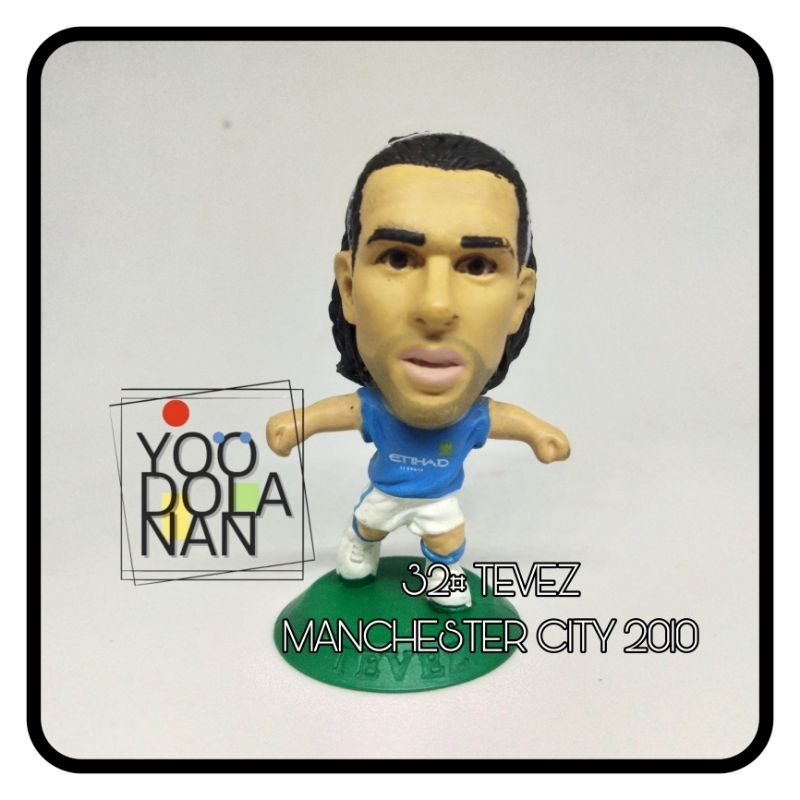 32# TEVEZ - MANCHESTER CITY 2010 CORINTHIAN MICROSTARS SOCCERSTARZ FIGURE PEMAIN BOLA