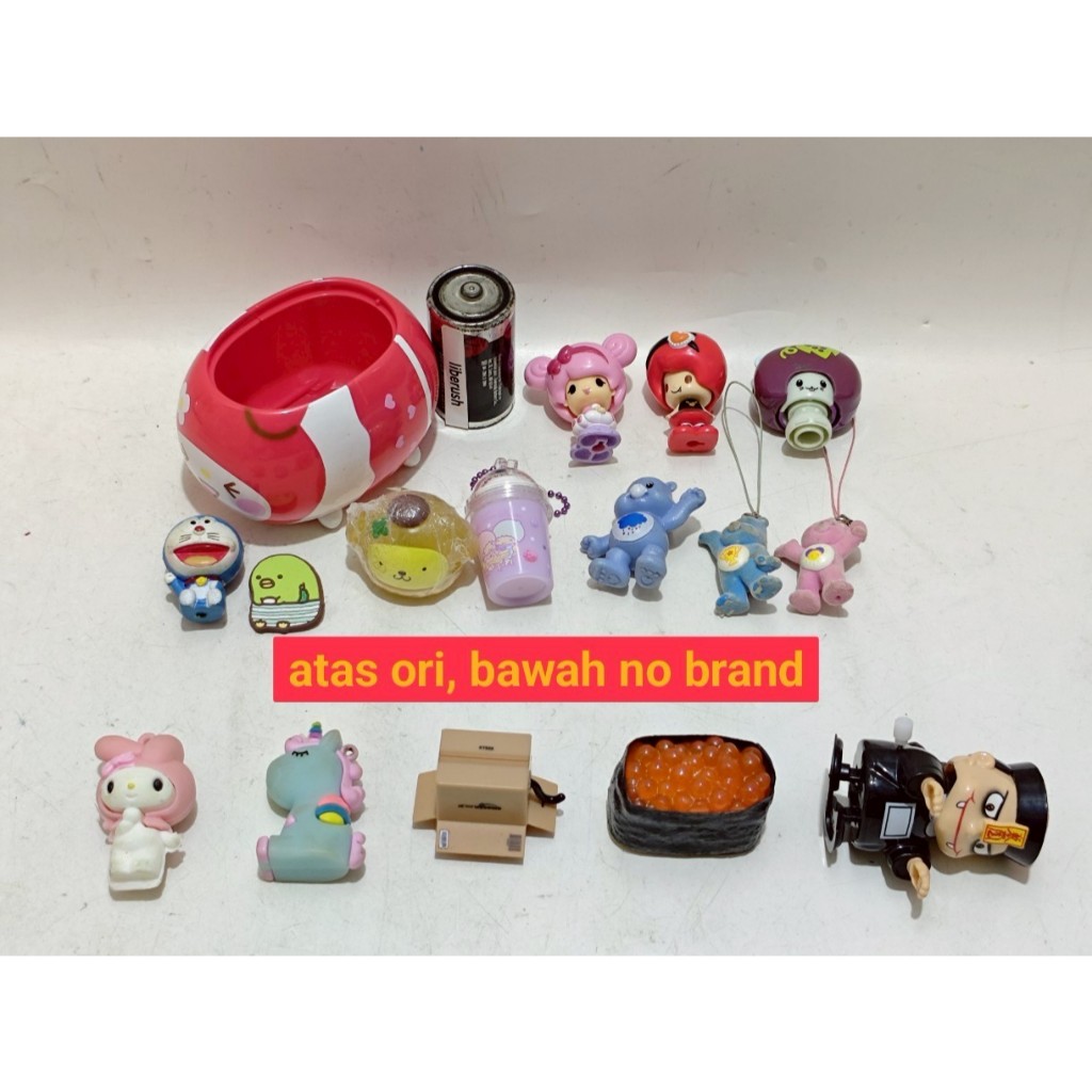 Set fujiko doraemon , sanrio sumikko gurashi pompompurin care bears tomy koeda chan figure miniature