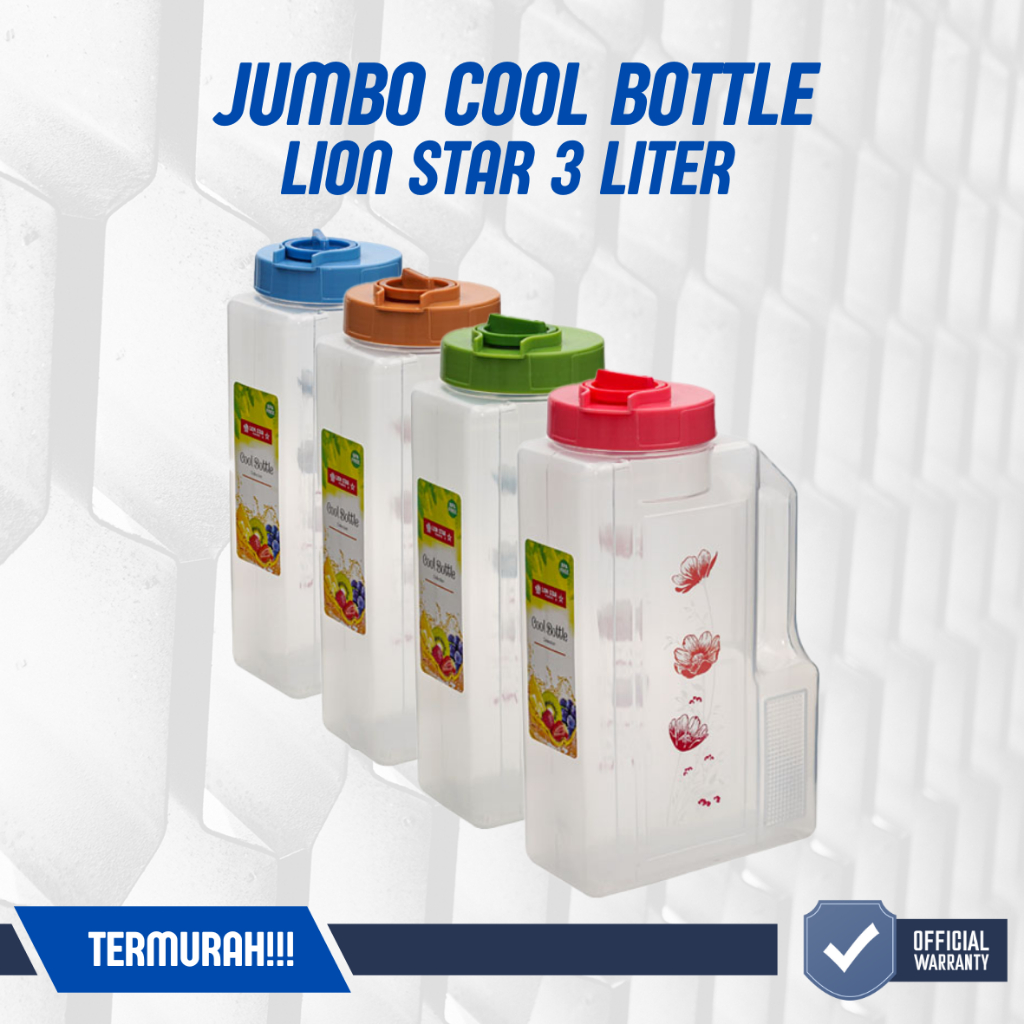 Lion Star Jumbo Cool Bottle / Cool Pot / Botol Air Minum Kulkas 3 Liter
