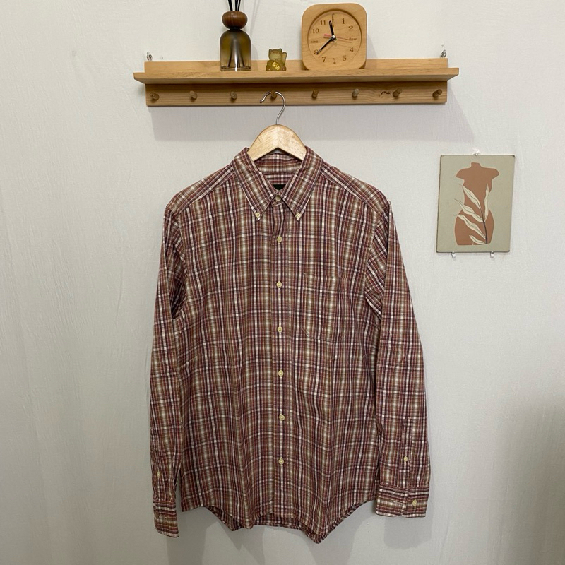kemeja panjang pria EDDIE BAUER original kondisi bagus size M setara XL kotak kotak flanel