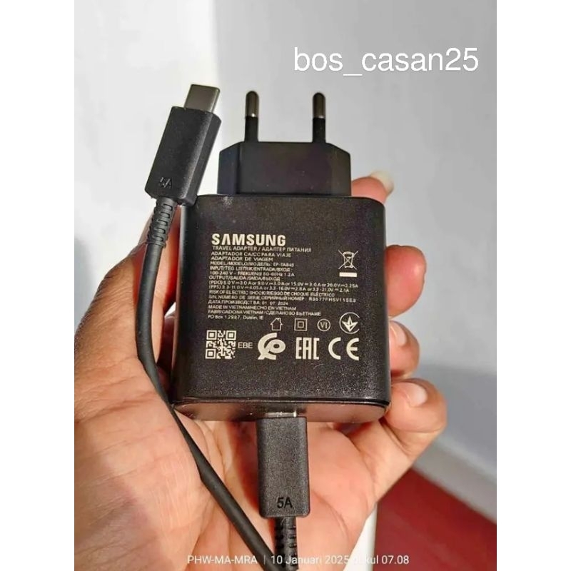Charger original samsung 45watt super fast charging