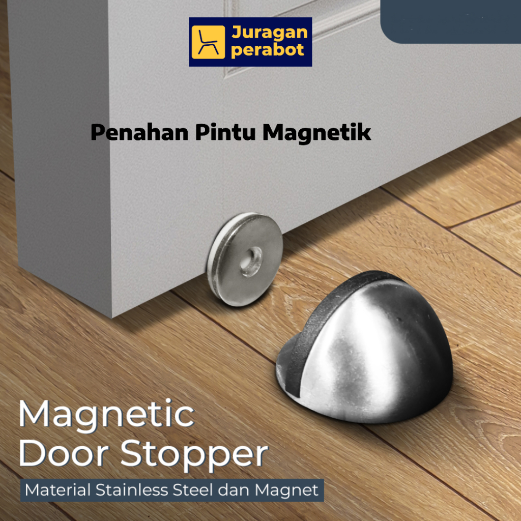 Stainless Door Stopper Anti-Collision Magnetic Penahan Pintu Rumah Stainless Stopper Pintu