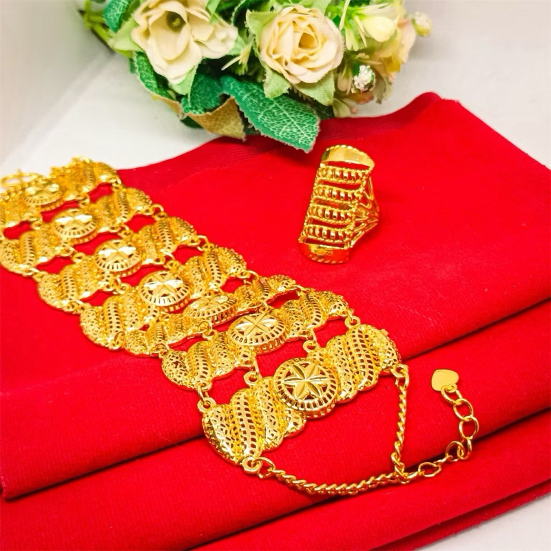 gelang tangan rantai hongkong 24k model besar