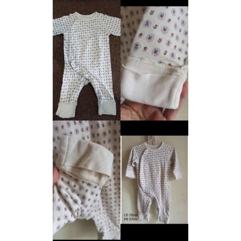preloved sleepsuit bayi perempuan bunga 6m+