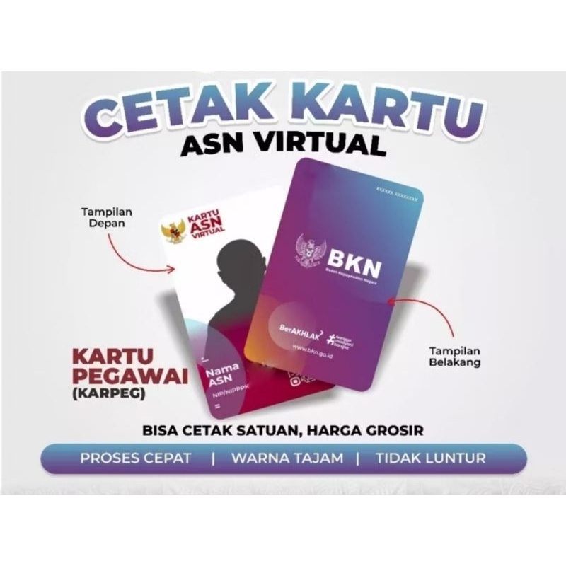 

Cetak ID Card PVC Premium Kartu ASN/Kartu Member/ Kartu Anggota Pelajar Murah Proses Cepat
