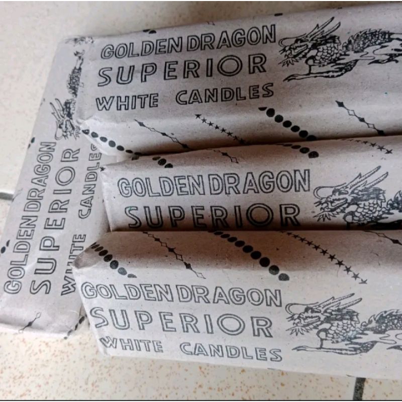 3 PACK LILIN POLOS PUTIH 15 CM isi 8 batang