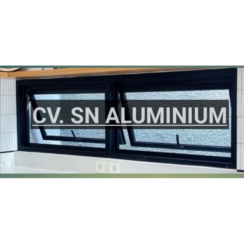 Jendela dapur Windows ,jendela aluminium casmen T60cm*L200cm