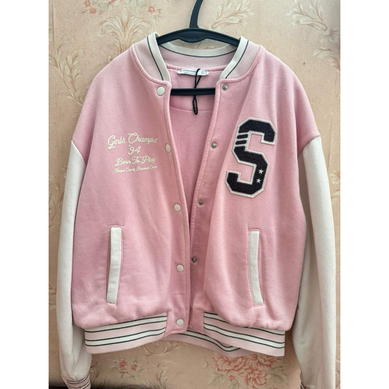 Preloved Varsity Pink Stradivarius