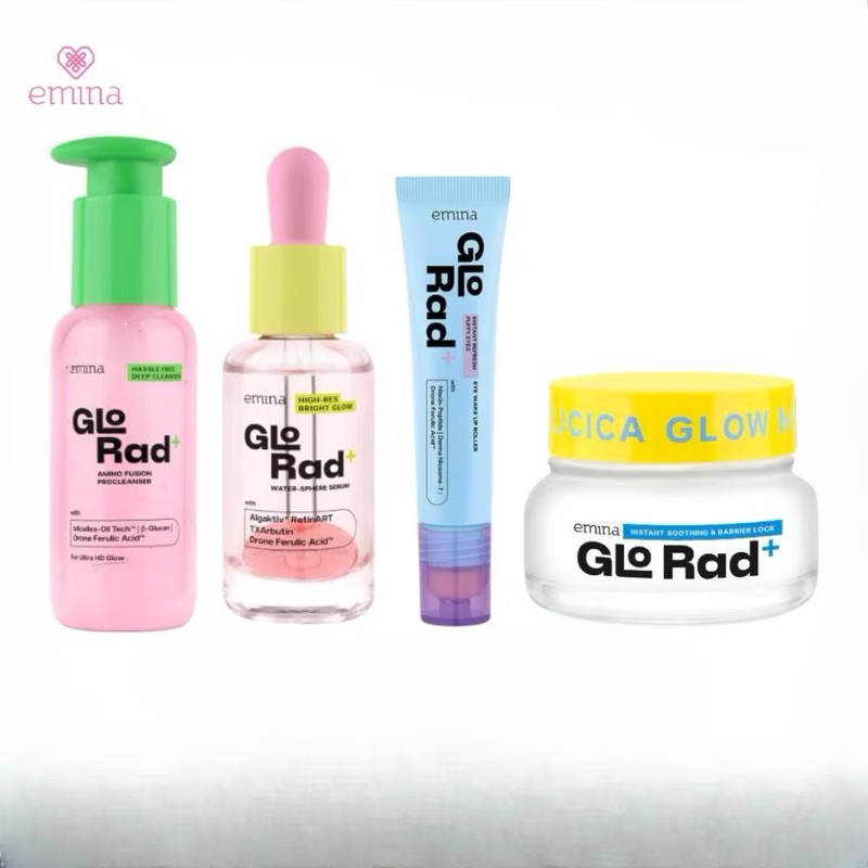 EMINA Glorad+ Series Cleanser | Moisturizer | Serum | Eye Cream