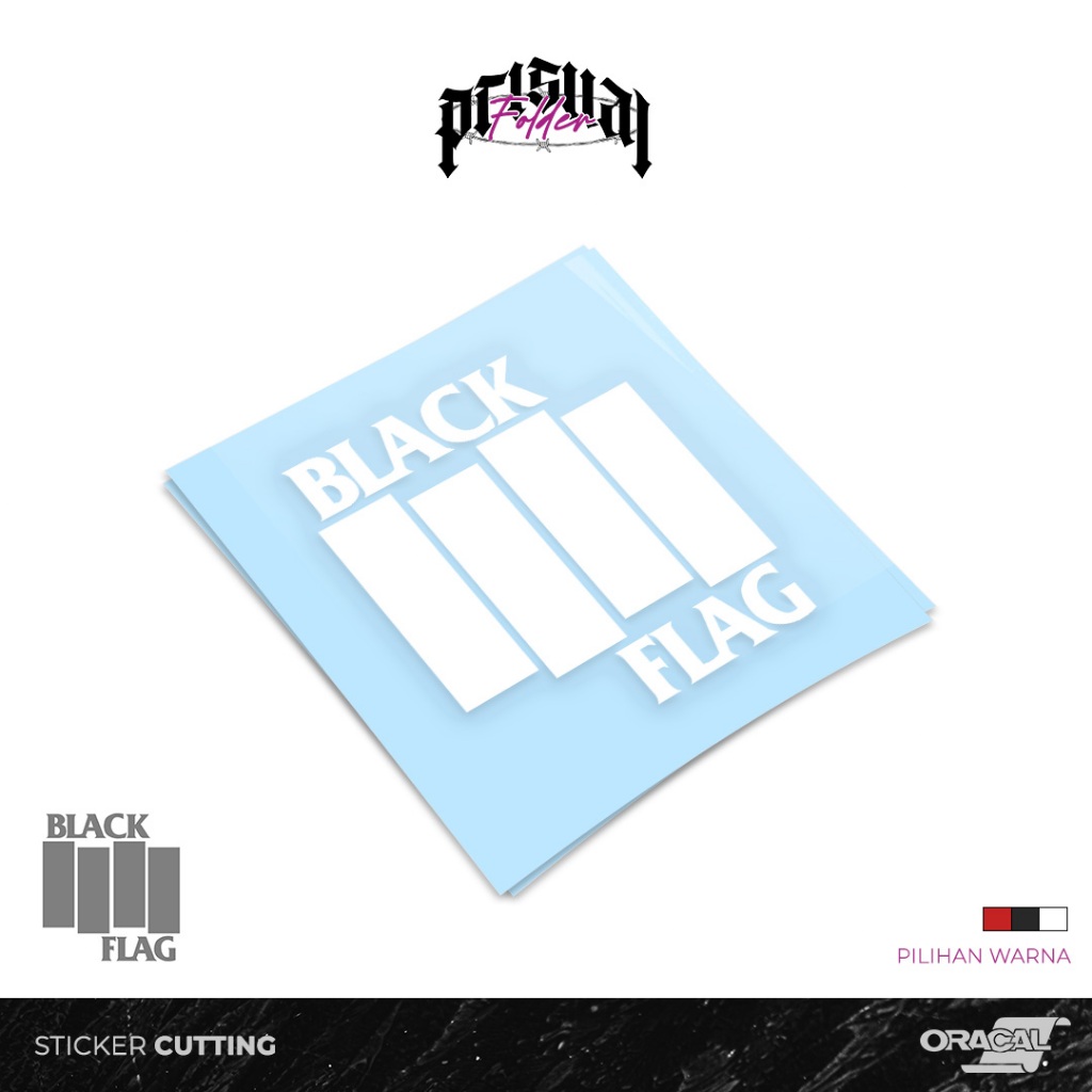 Cutting Sticker Black Flag | Sticker Band | Stiker | Stiker Reflektif
