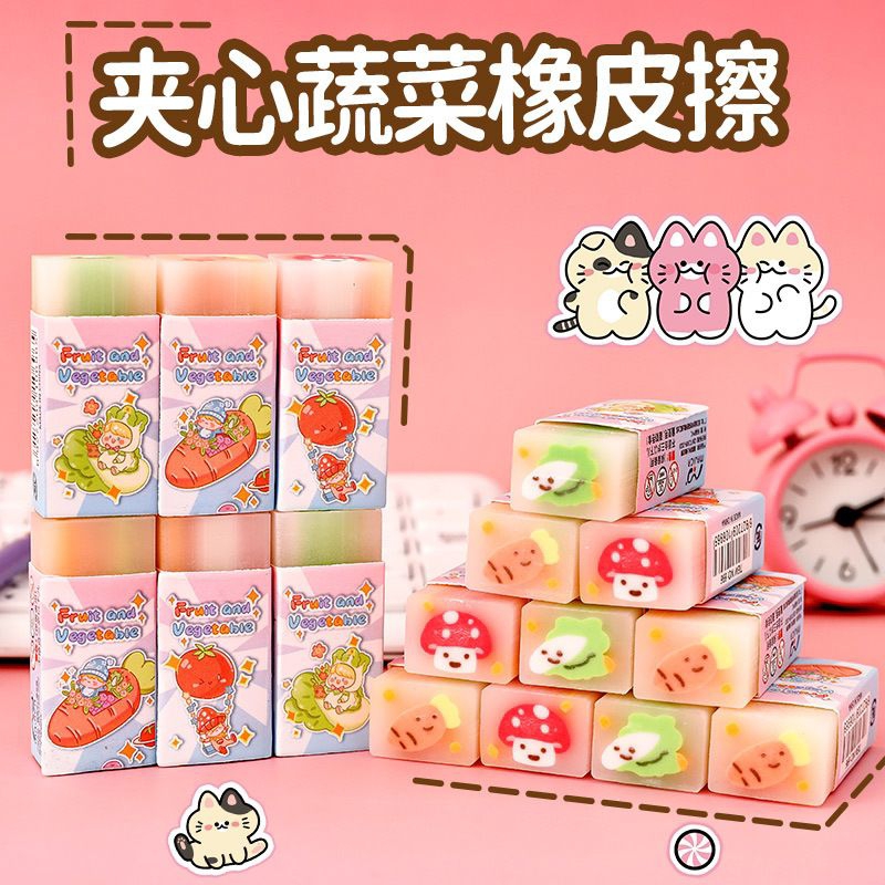 

ATK.JAYA COD Penghapus Pensil Motif Sayur Lucu / Penghapus Warna Warni / Eraser Candy / Sandwich Eraser / Penghapus Karet