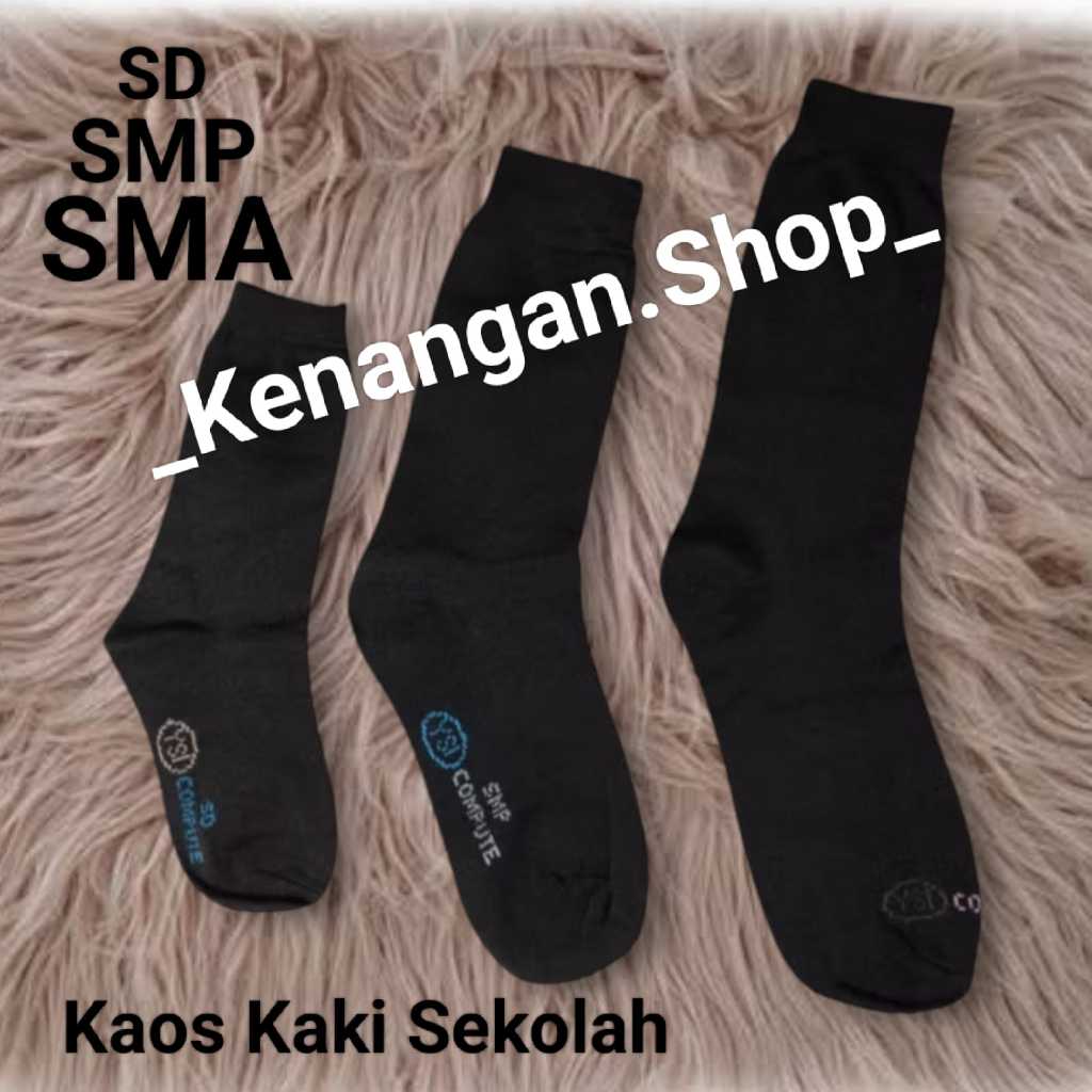 KAOS KAOS KAKI ANAK SEKOLAH HITAM POLOS SD SMP SMA COMPUTER (YSI) PREMIUM
