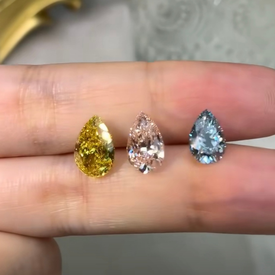 [FDOFC] - PEAR CUT - VVS1 Kualitas A9 Warna D PREMIUM Berlian GIA Original IGI Diamond SertifikatUSA