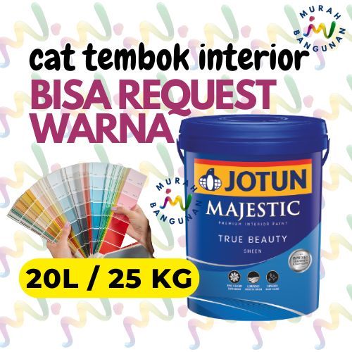 Cat Tembok Jotun Majestic True Beauty Sheen 20 Liter 28 Kg / Interior 1 Pail Bisa Custom Warna Tinti
