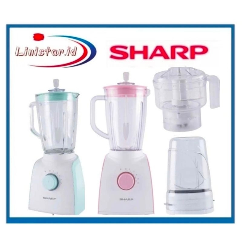 BLENDER SHARP 1,5Liter  EM152G-BL/EM151P BLENDER SHARP 3IN1 CHOPER+DRY MILL/SHARP BLENDER KACA 1,5 L