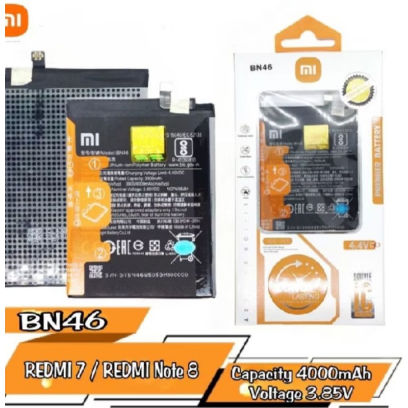 BATERAI ORIGINAL 100%XIAOMI BN46/REDMI 7/REDMI NOTE 8/BATERAI BATRE