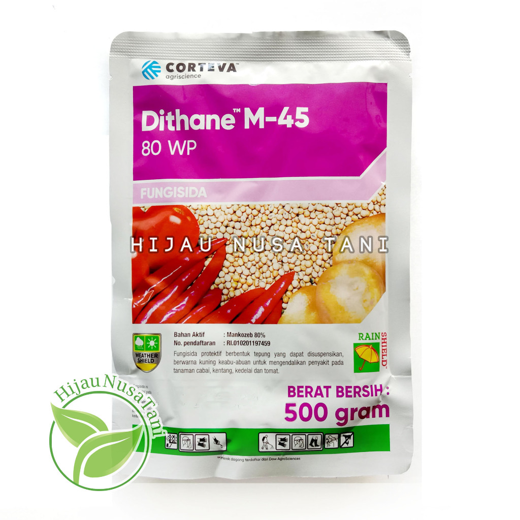 Fungisida DITHANE M-45 80WP 500 Gram - Obat Penyakit Pestisida Jamur Tanaman mankozeb mancozeb M 45 