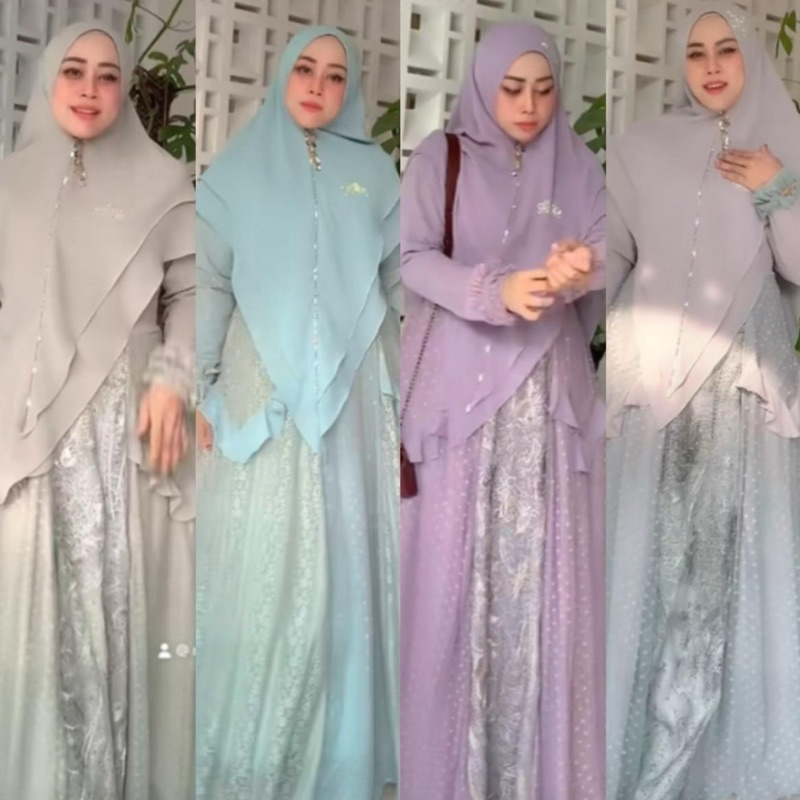 ERIC SUMMER SYARI AGNIYA SET SYARI BRUKAT LACE PREMIUM / GAMIS MEWAH LEBATAM ORIGINAL BY ERIC SUMMER