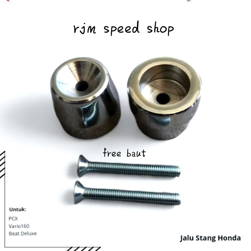JALU STANG PCX BUBUT VARIO 160 BEAT DELUX GENIO BESI CROOM SEPASANG JALU STANG PCX JALU STANG PCX