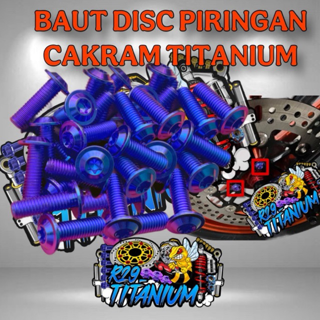 BAUT DISK PIRINGAN CAKRAM TITANIUM GR5 UNIVERSAL HONDA YAMAHA