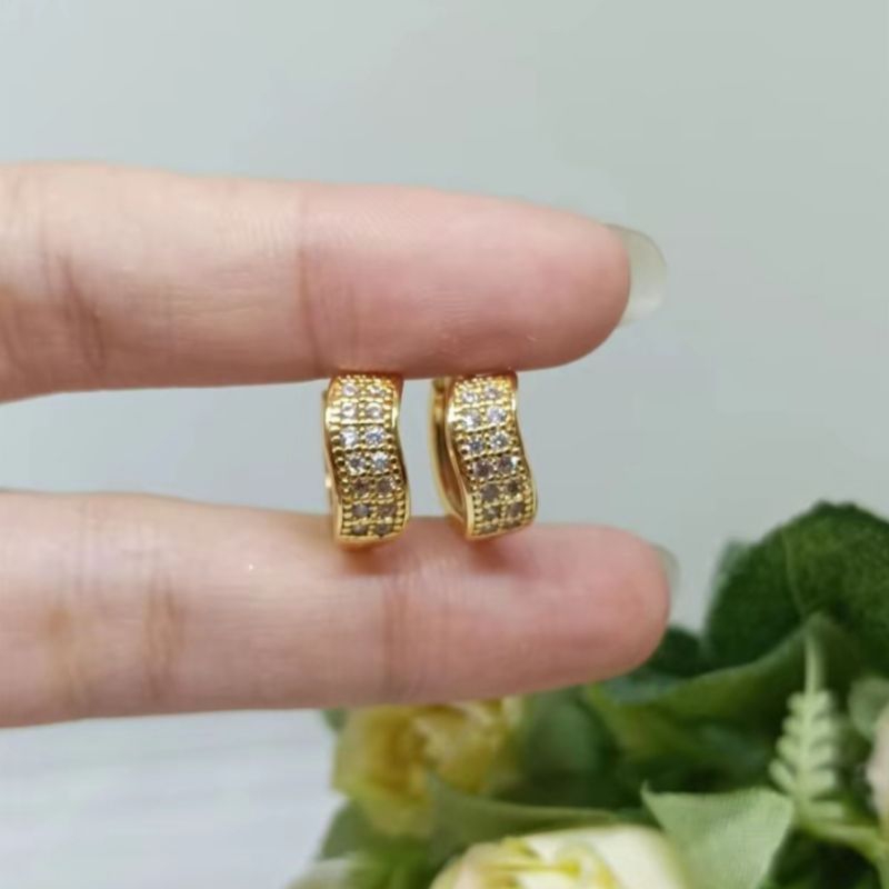 ANTING CLIP TITANIUM ANTING WANITA DEWASA ANTI KARAT ANTI LUNTUR
